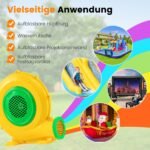 Galingas 680W pripučiamų gaminių pūstuvas su integruota rankena (Geltona)