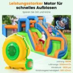 Galingas pripučiamų objektų pūtiklis su rankena (Geltona)