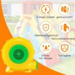 Galingas pripučiamų objektų pūtiklis su rankena (Geltona)