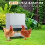 Automatinė 22 kg cinkuoto metalo paukščių lesyklėlė (Sidabrinė)