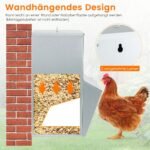 Automatinė 22 kg cinkuoto metalo paukščių lesyklėlė (Sidabrinė)