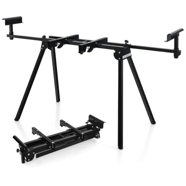 Universalus sulankstomas pjūklo stovas reguliuojamo ilgio (Juoda)