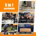 5 viename sulankstoma stalviršio stovo sistema (Juoda)