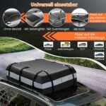 Automobilio stogo bagažinė 450L su kombinuota spyna (Pilka)