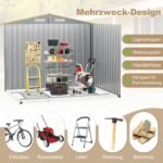 Metalinė sodo pavėsinė su stumdomomis durimis ir pamatu (Ruda)