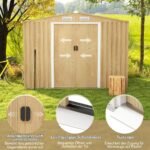 Metalinė sodo pavėsinė su stumdomomis durimis ir pamatu (Ruda)