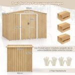 Metalinė sodo pavėsinė su stumdomomis durimis ir pamatu (Ruda)