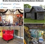 Erdvus sodo namelis su stumdomomis durimis ir pamatu (Pilka)