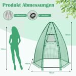 Sodo šiltnamis su PE danga 160x160x183 cm (Žalia)