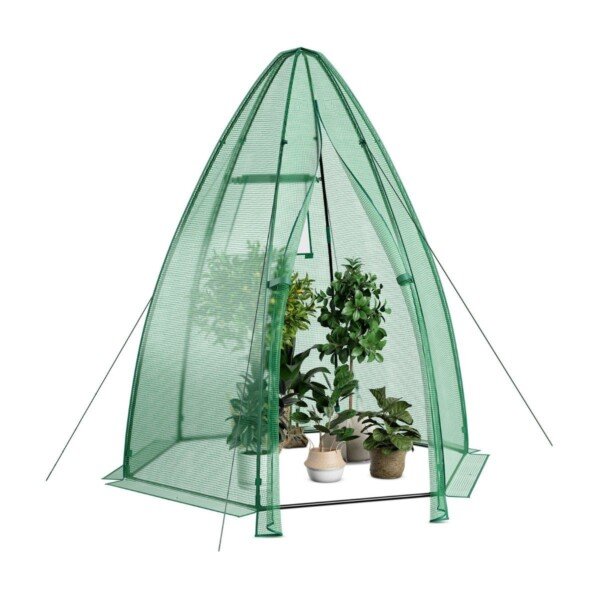 Sodo šiltnamis su PE danga 160x160x183 cm (Žalia)