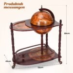 Atidaromas baras-globusas iš eukalipto medienos su ratukais (Ruda)