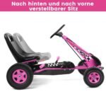 Vaikų pedalinis kartingas (Rožinė)