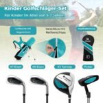 Vaikų golfo rinkinys su lazda ir krepšiu (5-7 m.) (Mėlyna)