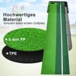 Automatinis golfo putinimo treniruočių kilimėlis su kamuoliuko grąžinimu (Žalia)