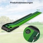 Automatinis golfo putinimo treniruočių kilimėlis su kamuoliuko grąžinimu (Žalia)