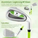7-ojo „Iron“ golfo lazda dešiniarankiams vaikams (Žalia)
