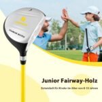 Junior #3 medinė vairavimo lazda 34 coliai (Geltona)