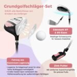 Vaikiškas 4 dalių golfo lazdų rinkinys su krepšiu (Rožinė)