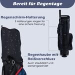 Pilnas golfo lazų rinkinys su stovu ir lietaus uždangalu (Mėlyna)