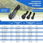 Pilnas golfo lazdų komplektas vyrams (Pilka)