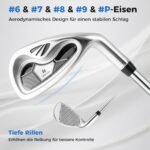 Pilnas golfo lazdų komplektas vyrams (Pilka)