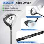 Pilnas 10 dalių golfo lazynų komplektas vyrams (Juoda)