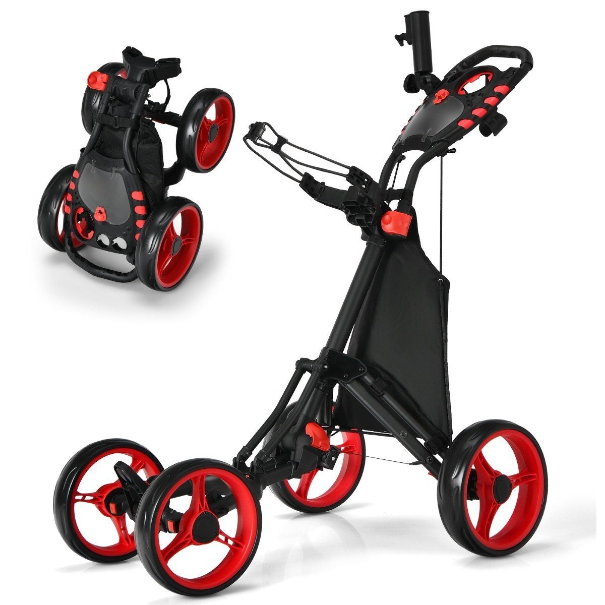golftrolley-golfwagen-13152_3__1 Sulankstomas aliuminio rėmo keturių ratų golfo vežimėlis (Raudona)
