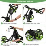 Sulankstomas keturratis golfo vežimėlis (Žalia)