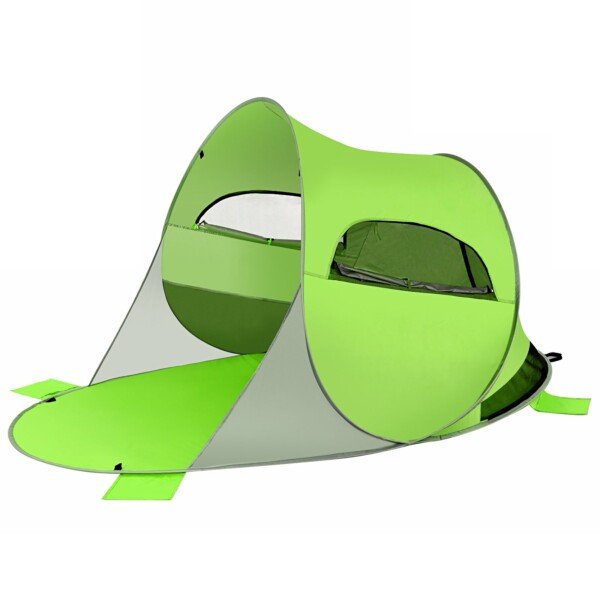 Automatiškai išskleidžiama 3-4 žmonių paplūdimio palapinė (Žalia)