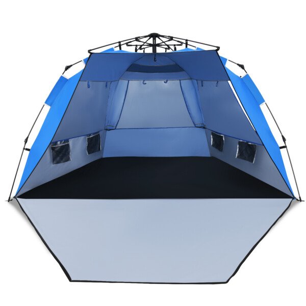 Paplūdimio palapinė 3–4 asmenims su UPF 50+ apsauga (Mėlyna)