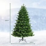 Dirbtinė kalėdinė eglė 180 cm 1808 šakų su metaliniu stoveliu (Žalia)
