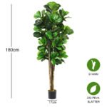 Dirbtinis figmedis 180 cm (Žalia)