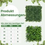 Dirbtinių augalų sienelės su UV apsauga 50 5 x 50 5 cm 12 vienetų (Žalia)