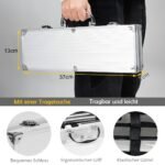 6 dalių profesionalus grilio įrankių rinkinys su dėklu nerūdijančio plieno (Sidabrinė)