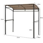 Grilio paviljonas su metaliniu rėmu ir lentynėle (Ruda)