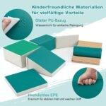 7 dalių putplasčio blokelių komplektas vaikams (Žalia)