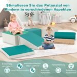 7 dalių putplasčio blokelių komplektas vaikams (Žalia)