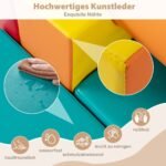 10 minkštų putplasčio statybinių blokų rinkinys vaikams (Spalvota)