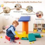 10 minkštų putplasčio statybinių blokų rinkinys vaikams (Spalvota)