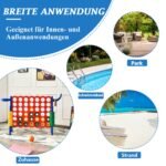 Didelis 4 iš eilės žaidimas su krepšiniu ir žiedais (Mėlyna)