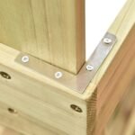 Medinis lauko gėlynas su darbo stalviršiu (Natūrali)