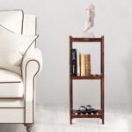 3 lentynų medinė augalų lentyna (Medžio)