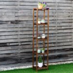 Medinė triaukštė lentyna augalams (Medžio)