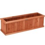 Daugiataškis medinis lauko vazonas 102x31x30 cm (Ruda)