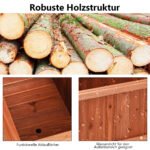 Daugiataškis medinis lauko vazonas 102x31x30 cm (Ruda)