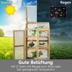 Medinis šiltnamis su trimis lentynomis (Natūrali)