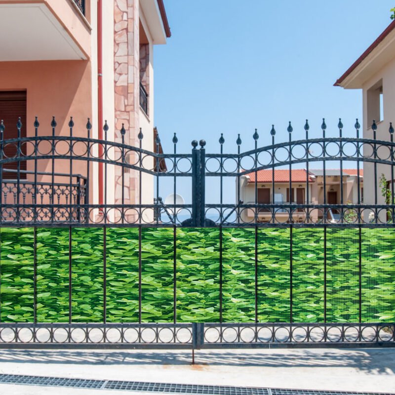 PVC tvora su privatumo apsauga 35 m x 19 cm (Žalia)