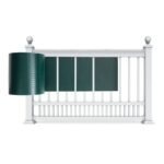 Apsauginė tvora nuo vėjo ir smalsių akių 35 m x 19 cm (Tamsiai žalia)