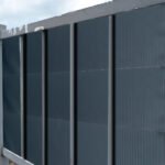 Tvirtas PVC tvoros uždangalas 35 metrų (Tamsiai pilka)