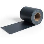 PVC Apsauginė tvora nuo vėjo ir triukšmo 50m x 19cm (Tamsiai pilka)